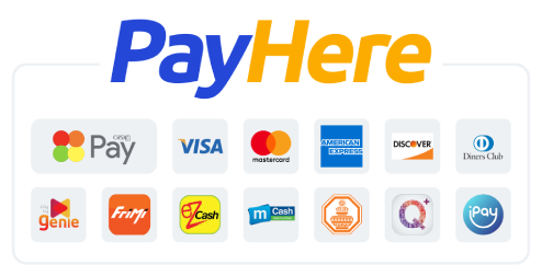 Pay with PayHere: Visa, Mastercard, American Express, Discover, Diners Club, Genie, FriMi, eZ Cash, mCash and more